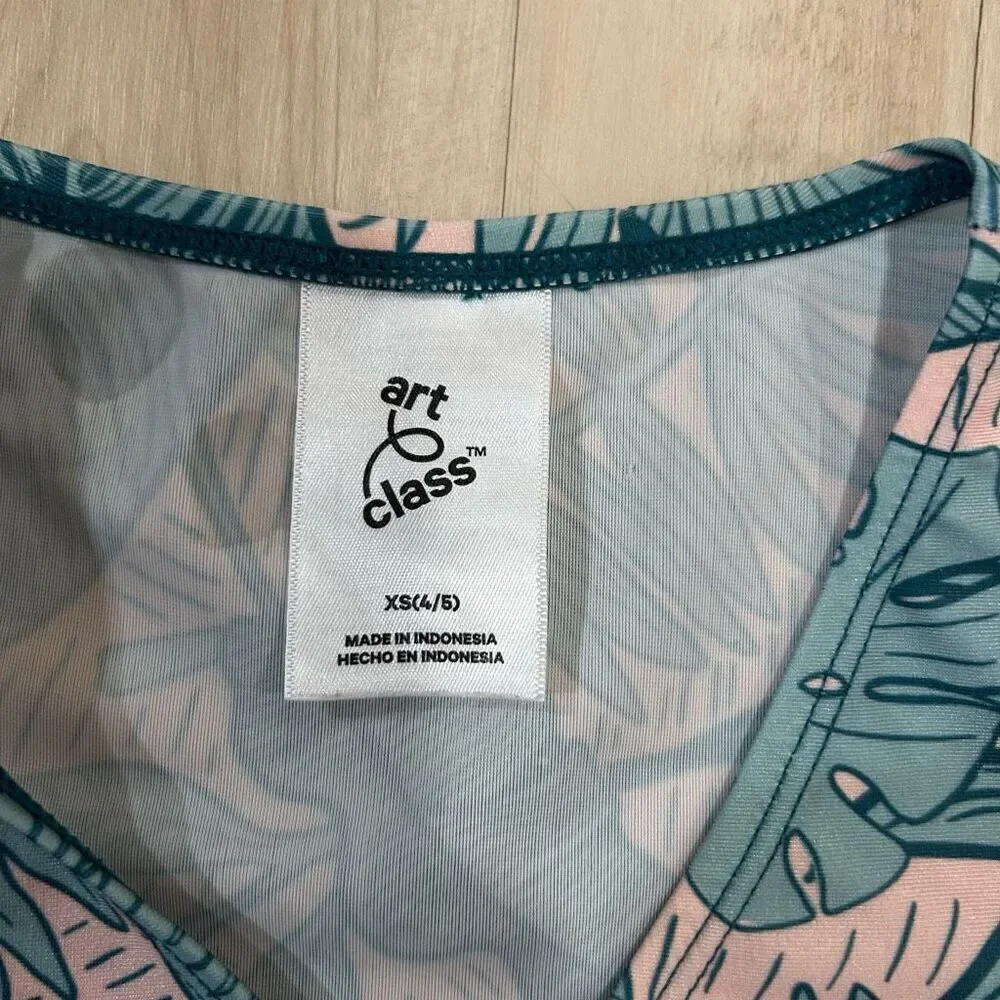 Kid Target Art Class Floral print bikini tops only size XS (4/5)
